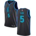 Men's Nike Dallas Mavericks #5 Jason Kidd Swingman Charcoal NBA Jersey - City Edition