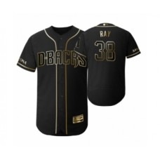 Men's 2019 Golden Edition Arizona Diamondbacks Black #38 Robbie Ray Flex Base Stitched Jersey