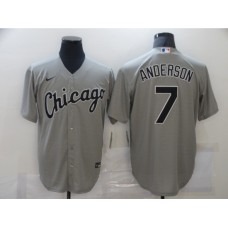 Men's Majestic Chicago White Sox #7 Tim Anderson Grey MLB Stitched Jersey