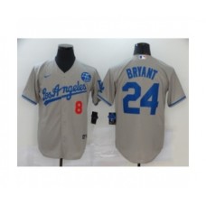 Los Angeles Dodgers Kobe Bryant Gray Stitched Jerseys