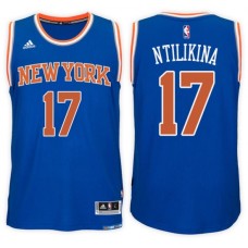 New York Knicks #17 Frank Ntilikina Road Blue New Swingman Stitched NBA Jersey