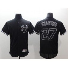 Men's New York Yankees #27 Giancarlo Stanton Authentic Black Fashion Baseball Stitched Jersey