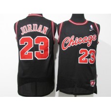 Men's Chicago Bulls #23 Michael Jordan Nike Black Chicago Swingman Player Stitched Jersey