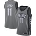 Men's Brooklyn Nets #11 Kyrie Irving Jordan Brand Gray 2020-21 Swingman Stitched Jersey