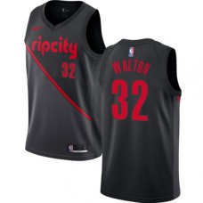 Men's Nike Portland Trail Blazers #32 Bill Walton Swingman Black NBA Jersey - 2018 19 City Edition