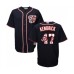 Men's Washington Nationals #47 Howie Kendrick Authentic Navy Blue Team Logo Fashion Cool Base Baseball Jersey