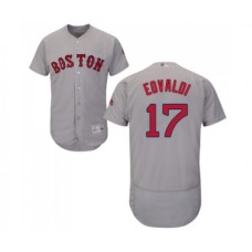 Men's Boston Red Sox #17 Nathan Eovaldi Grey Road Flex Base Authentic Collection Baseball Jersey