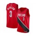 Men's Portland Trail Blazers #3 C.J. McCollum Authentic Red Finished Basketball Stitched Jersey - Statement Edition