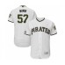 Men's Pittsburgh Pirates #57 Nick Burdi White Alternate Authentic Collection Flex Base Baseball Player Stitched Jersey