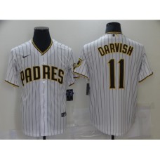 Men's San Diego Padres #11 Yu Darvish Nike White 2021 MLB Stitched Jersey