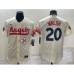 Men's Los Angeles Angels #20 Jared Walsh Number Cream 2022 City Connect Flex Base Stitched Jersey