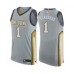 Men's Cleveland Cavaliers #1 Nik Stauskas Authentic Gray Basketball Jersey - City Edition