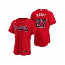 Men's Atlanta Braves #27 Fred McGriff Nike Red Authentic 2020 Alternate Stitched Jersey