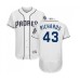 Men's San Diego Padres #43 Garrett Richards White Home Flex Base Authentic Collection Baseball Jersey