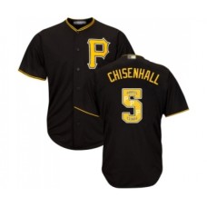 Men's Pittsburgh Pirates #5 Lonnie Chisenhall Authentic Black Team Logo Fashion Cool Base Baseball Jersey