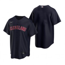 Men's Nike Cleveland Indians Blank Navy Alternate Baseball Stitched Jersey