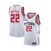 Men's Houston Rockets #22 Clyde Drexler Swingman White Basketball Stitched Jersey - 2019 20 City Edition