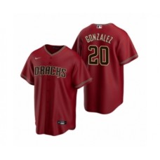 Men's Arizona Diamondbacks #20 Luis Gonzalez Nike Red 2020 Replica Alternate Stitched Jersey