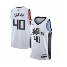 Men's Los Angeles Clippers #40 Ivica Zubac Swingman White Basketball Stitched Jersey - 2019 20 City Edition