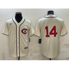 Men's Chicago Cubs #14 Ernie Banks 2022 Cream Field of Dreams Cool Base Stitched Baseball Jersey