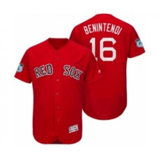 Men's Boston Red Sox Andrew Benintendi #16 Scarlet 2017 Spring Training Flex Base Stitched Jersey