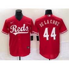 Men's Nike Cincinnati Reds #44 Elly De La Cruz Red Cool Base Stitched Baseball Jersey 1