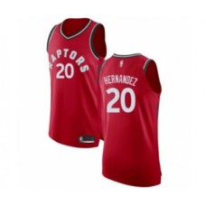 Men's Toronto Raptors #20 Dewan Hernandez Authentic Red Basketball Stitched Jersey - Icon Edition