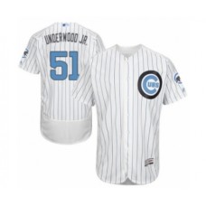 Men's Chicago Cubs #51 Duane Underwood Jr. Authentic White 2016 Father's Day Fashion Flex Base Baseball Player Stitched Jersey