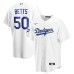 Men's Los Angeles Dodgers #50 Mookie Betts Nike White 2020 World Series Champions Home Patch Replica Player Stitched Jersey