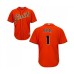 Men's San Francisco Giants #1 Kevin Pillar Replica Orange Alternate Cool Base Baseball Jersey