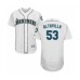 Men's Seattle Mariners #53 Dan Altavilla White Home Flex Base Authentic Collection Baseball Player Stitched Jersey