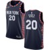 Men's Nike New York Knicks #20 Kevin Knox Swingman Navy Blue NBA Jersey - 2018 19 City Edition