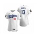 Men's Los Angeles Dodgers #13 Max Muncy Nike White 2020 World Series Authentic Stitched Jersey