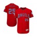 Men's Los Angeles Angels of Anaheim #25 Jared Walsh Authentic Red 2016 Father's Day Fashion Flex Base Baseball Player Stitched Jersey