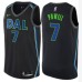 Men's Nike Dallas Mavericks #7 Dwight Powell Swingman Black NBA Jersey - City Edition