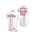 Men's Boston Red Sox #57 Eduardo Rodriguez Nike White Authentic 2020 Alternate Stitched Jersey