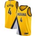 Men's Indiana Pacers #4 Victor Oladipo Jordan Brand Gold 2020-21 Swingman Stitched Jersey