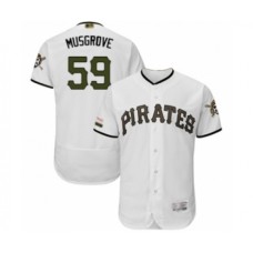 Men's Pittsburgh Pirates #59 Joe Musgrove White Alternate Authentic Collection Flex Base Baseball Player Stitched Jersey