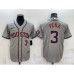 Men's Houston Astros #3 Jeremy Pena Number Grey With Patch Stitched MLB Cool Base Nike Jersey