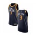 Men's Utah Jazz #3 Justin Wright-Foreman Authentic Navy Blue Basketball Stitched Jersey - Icon Edition