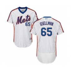 Men's New York Mets #65 Robert Gsellman White Alternate Flex Base Authentic Collection Baseball Player Stitched Jersey