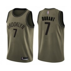 Men's Brooklyn Nets #7 Kevin Durant Swingman Green Salute to Service Basketball Jersey