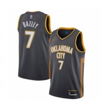 Men's Oklahoma City Thunder #7 Darius Bazley Swingman Charcoal Basketball Stitched Jersey - 2019 20 City Edition