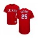 Men's Texas Rangers #25 Jose Leclerc Red Alternate Flex Base Authentic Collection Baseball Player Stitched Jersey