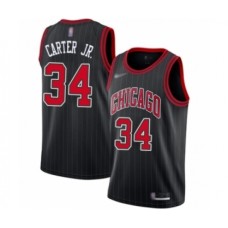 Men's Chicago Bulls #34 Wendell Carter Jr. Authentic Black Finished Basketball Stitched Jersey - Statement Edition