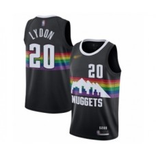 Men's Denver Nuggets #20 Tyler Lydon Swingman Black Basketball Stitched Jersey - 2019 20 City Edition