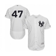 Men's New York Yankees #47 Jordan Montgomery White Home Flex Base Authentic Collection Baseball Player Stitched Jersey