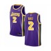 Men's Los Angeles Lakers #2 Lonzo Ball Authentic Purple Basketball Jerseys - Icon Edition