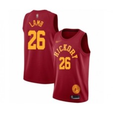 Men's Indiana Pacers #26 Jeremy Lamb Authentic Red Hardwood Classics Basketball Stitched Jersey