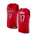 Men's Washington Wizards #17 Isaac Bonga Red Swingman Jersey - Earned Edition